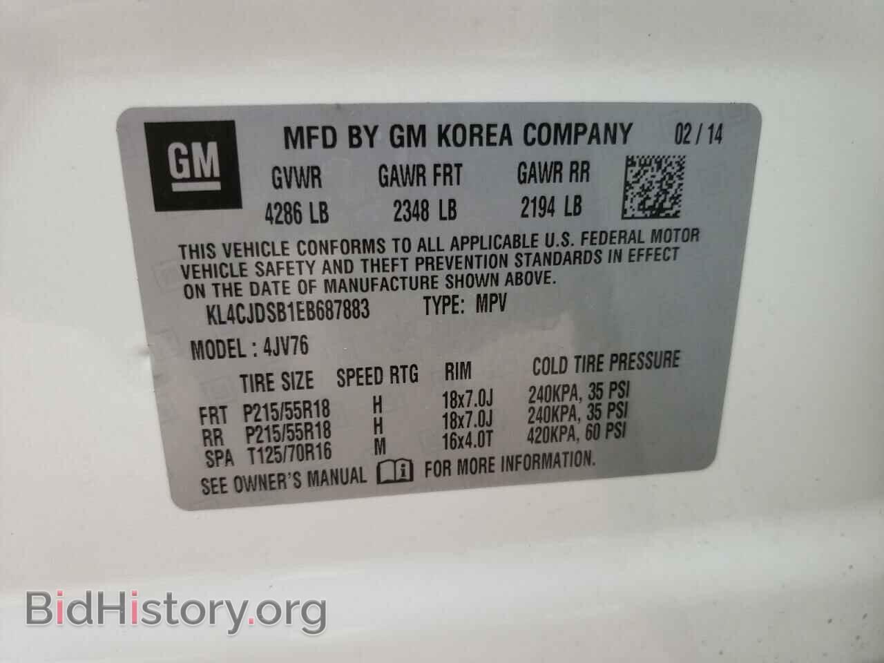 2014 BUICK ENCORE - VIN: KL4CJDSB1EB687883 - Photo 10