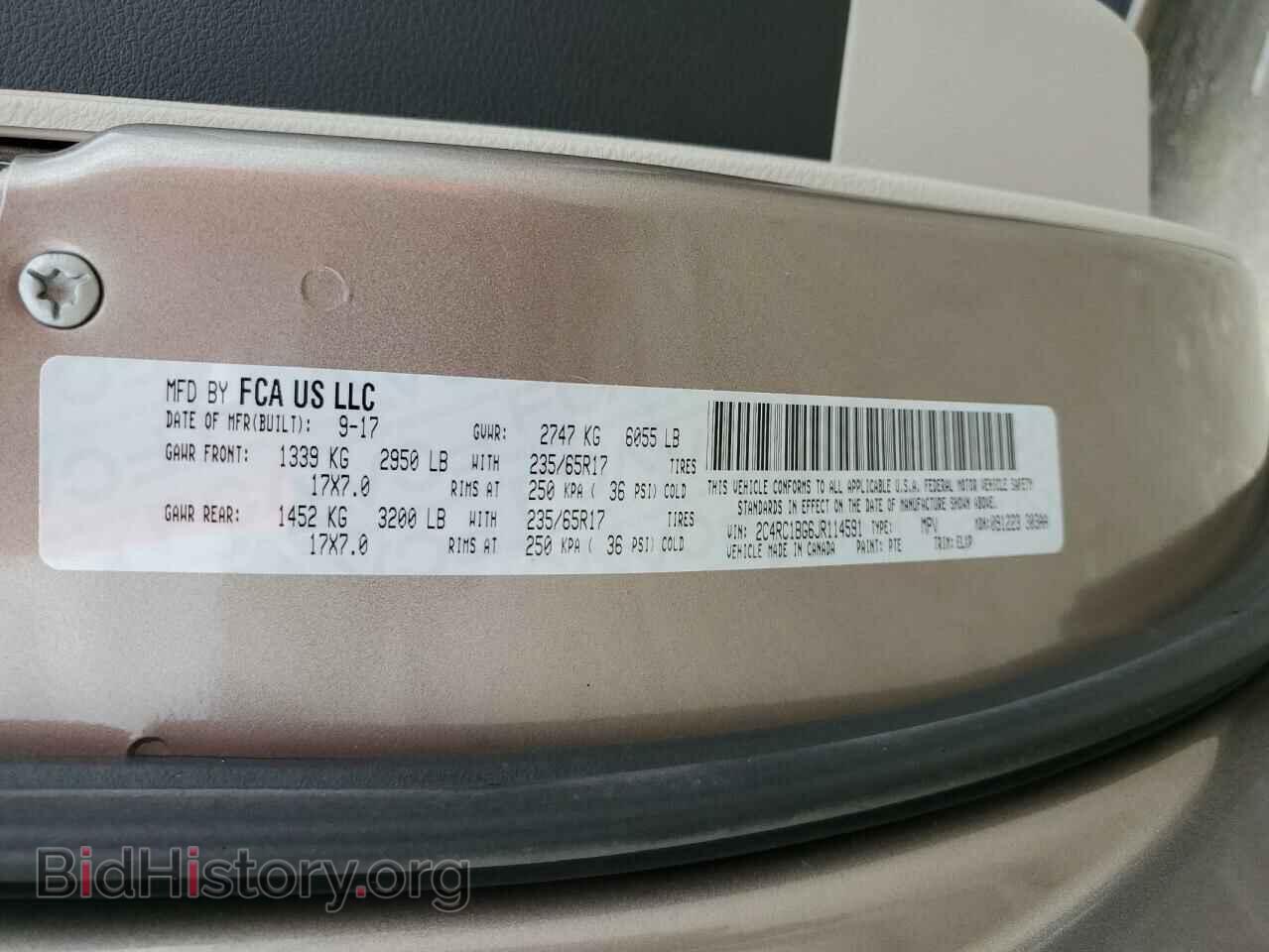 2018 CHRYSLER PACIFICA - VIN: 2C4RC1BG6JR114591 - Photo 14