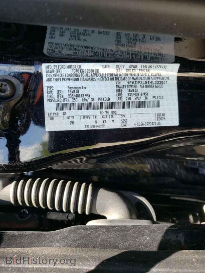 2017 FORD FOCUS - VIN: 1FADP3L91HL322851 - Фото 10