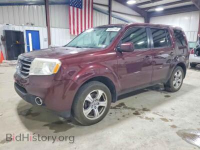 2013 Honda PILOT EXL, бордовый — VIN 5FNYF4H57DB020729, Copart