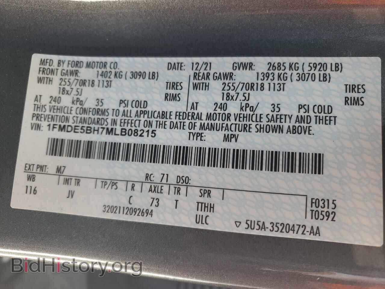 2021 FORD BRONCO BAS - VIN: 1FMDE5BH7MLB08215 - Photo 10
