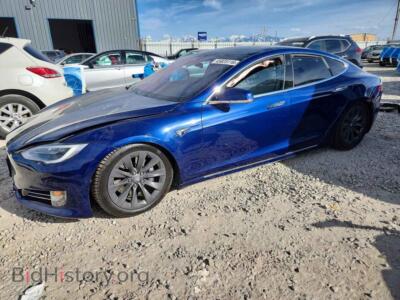 2018 Tesla MODEL S, blue — VIN 5YJSA1E28JF282820, Copart