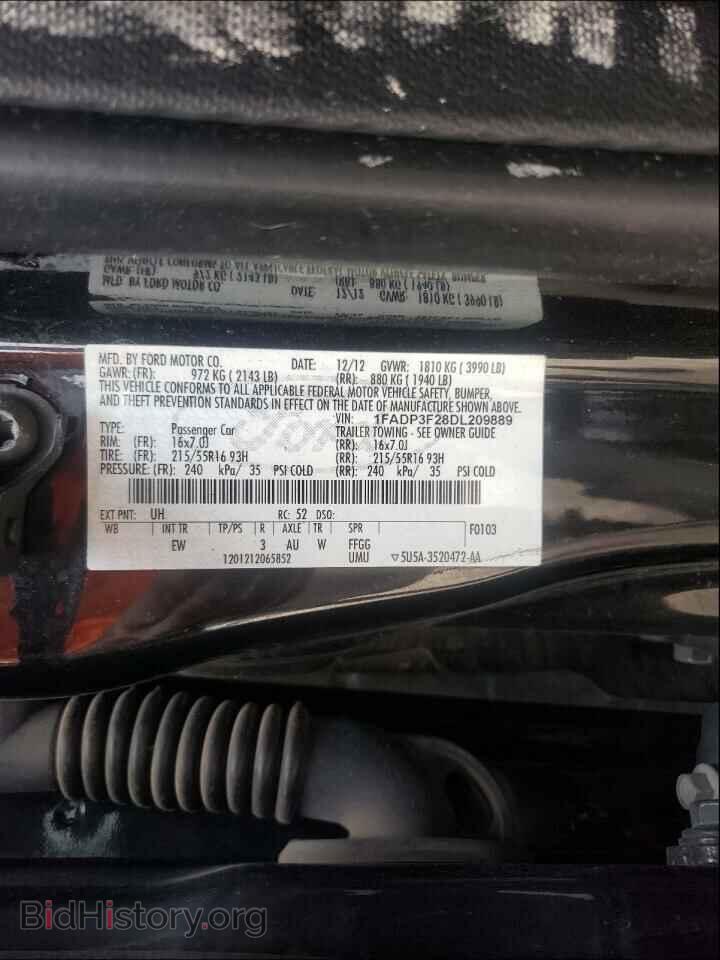 2013 FORD FOCUS - VIN: 1FADP3F28DL209889 - Фото 10