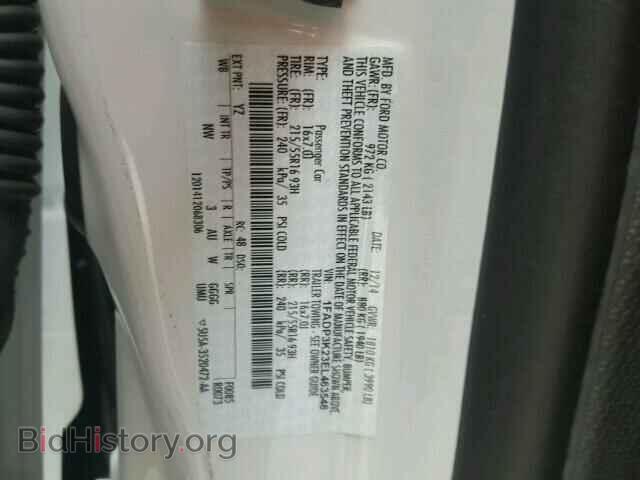 2014 FORD FOCUS - VIN: 1FADP3K23EL463548 - Фото 10