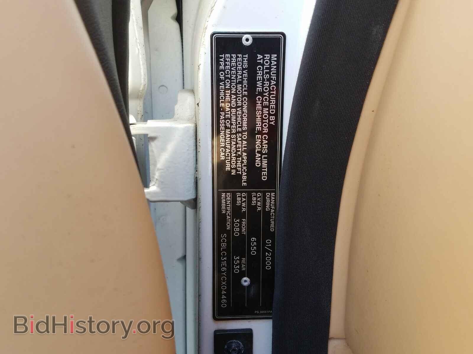 2000 BENTLEY ALL MODELS - VIN: SCBLC31E6YCX04460 - Photo 10