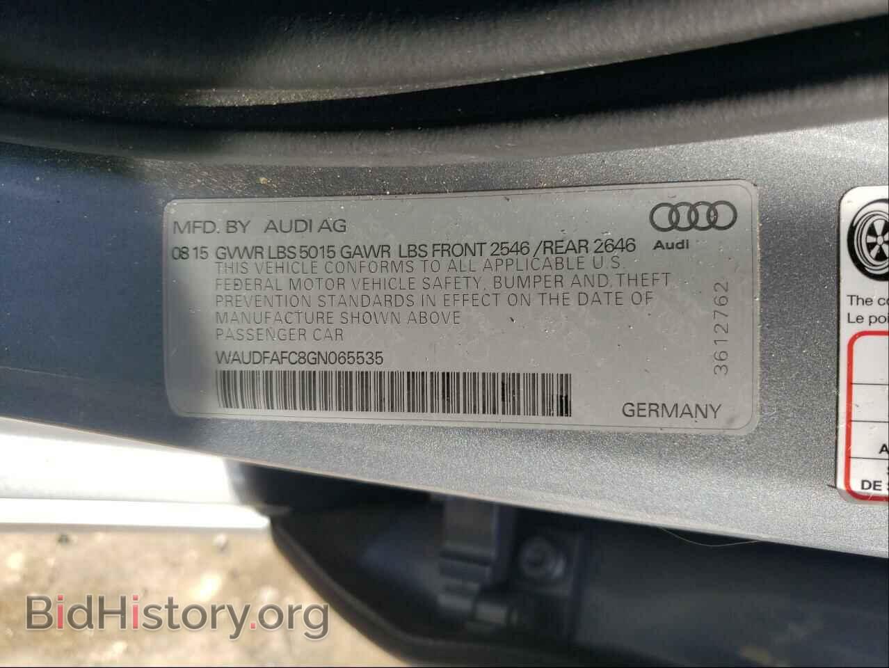 2016 AUDI A6 - VIN: WAUDFAFC8GN065535 - Фото 10