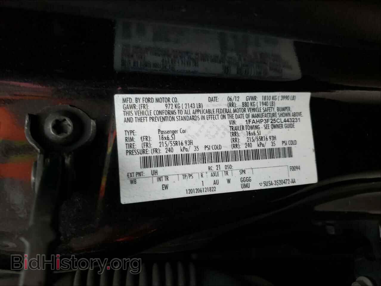 2012 FORD FOCUS - VIN: 1FAHP3F25CL443231 - Фото 10