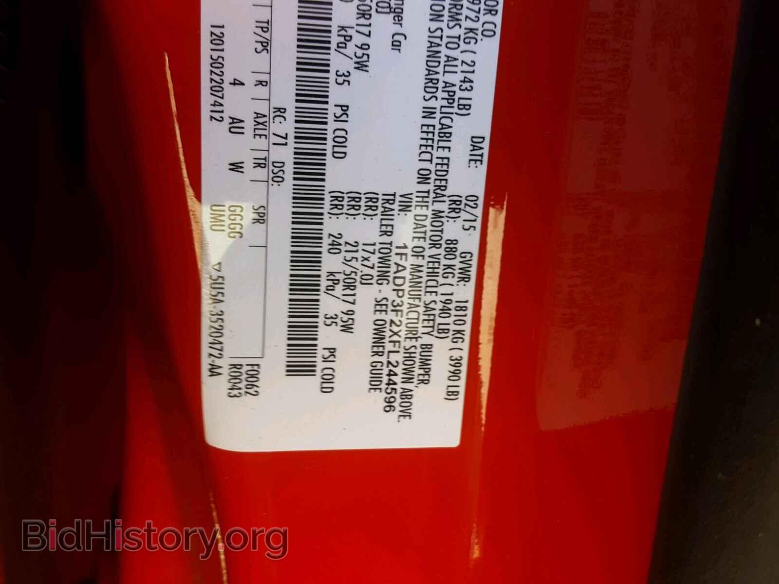 2015 FORD FOCUS - VIN: 1FADP3F2XFL244596 - Photo 10