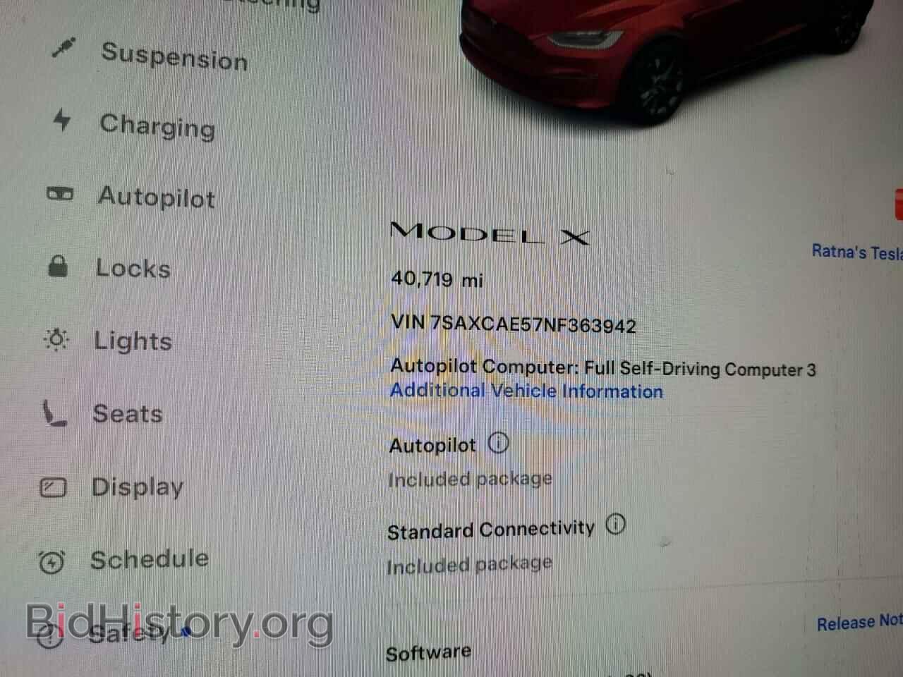 2022 TESLA MODEL X - VIN: 7SAXCAE57NF363942 - Photo 9