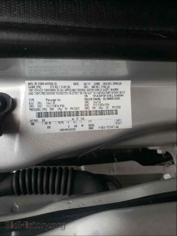 2014 FORD FOCUS - VIN: 1FADP3F23EL304586 - Фото 10