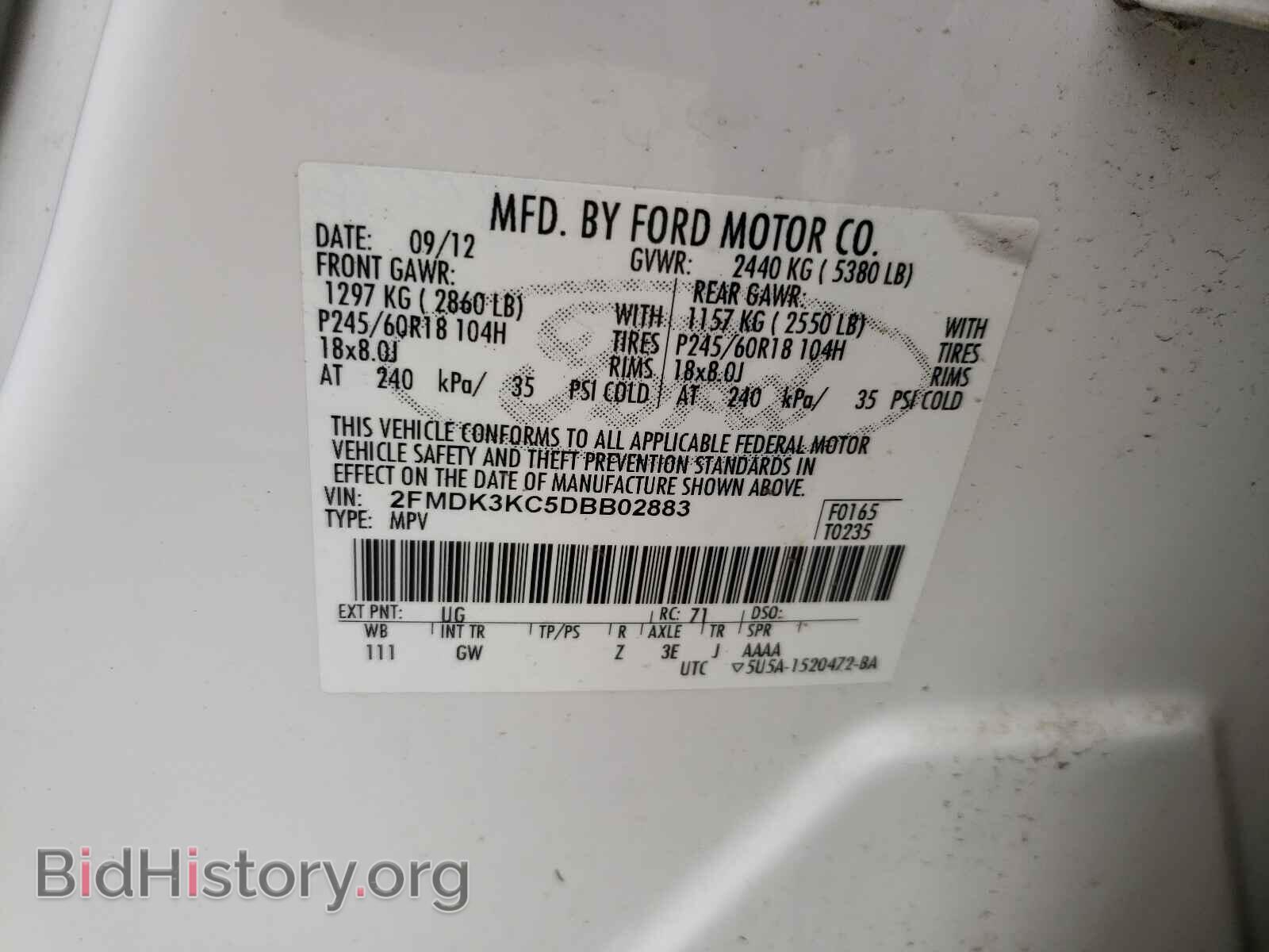 2013 FORD EDGE - VIN: 2FMDK3KC5DBB02883 - Photo 10