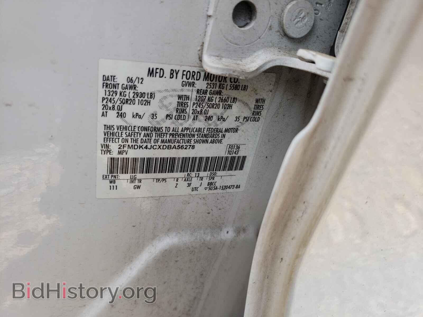 2013 FORD EDGE - VIN: 2FMDK4JCXDBA56278 - Photo 10