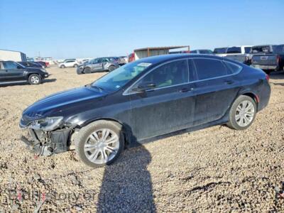 2015 Chrysler 200 Limited, black — VIN 1C3CCCAB9FN689672, Copart