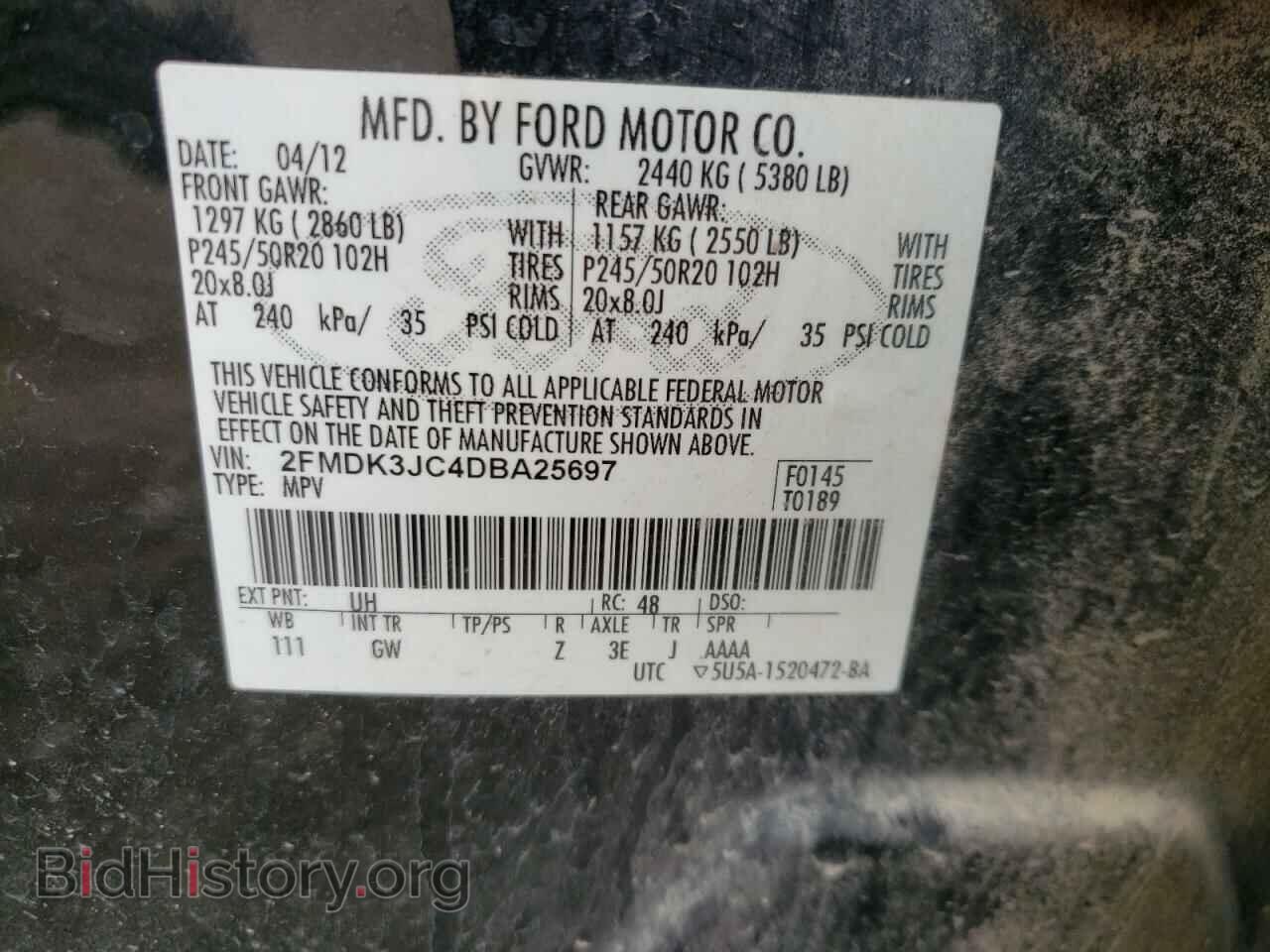2013 FORD EDGE - VIN: 2FMDK3JC4DBA25697 - Photo 10
