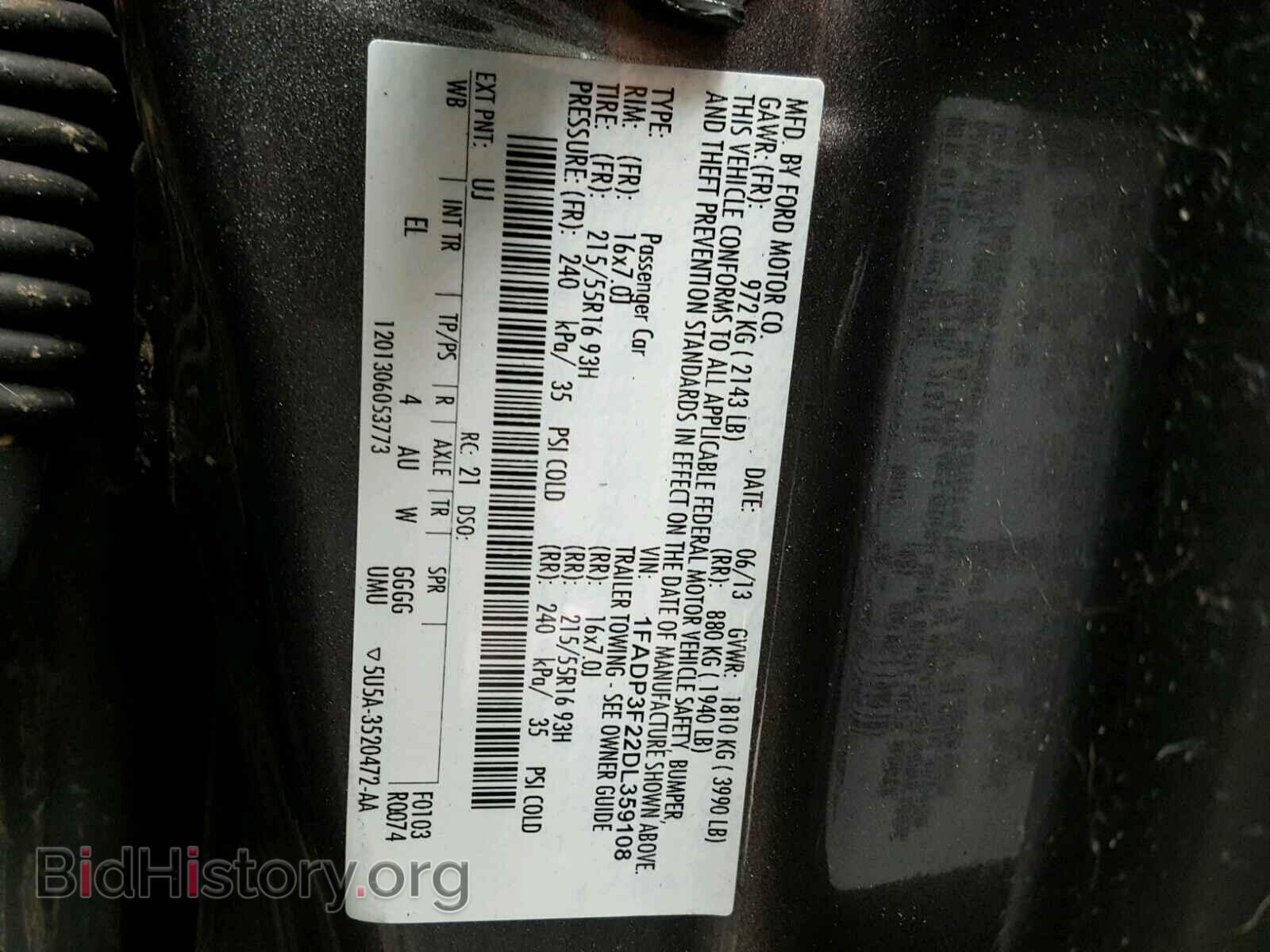 2013 FORD FOCUS - VIN: 1FADP3F22DL359108 - Photo 10