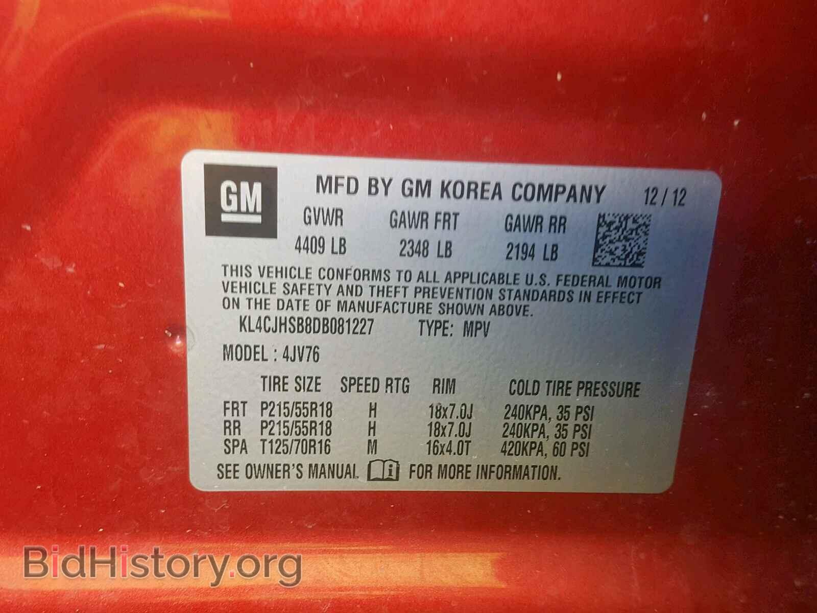 2013 BUICK ENCORE PRE - VIN: KL4CJHSB8DB081227 - Photo 10