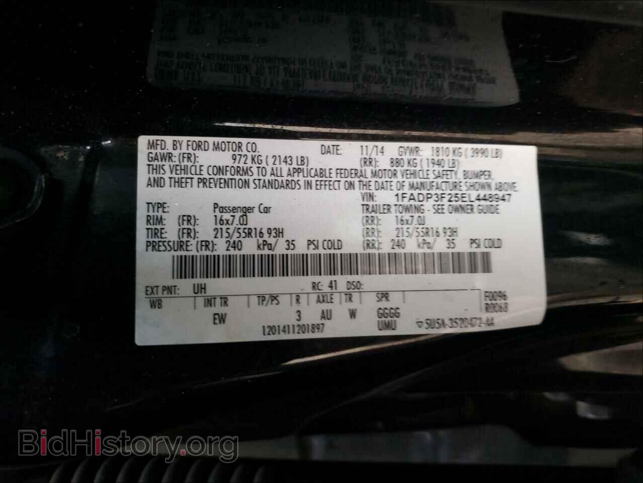 2014 FORD FOCUS - VIN: 1FADP3F25EL448947 - Photo 10