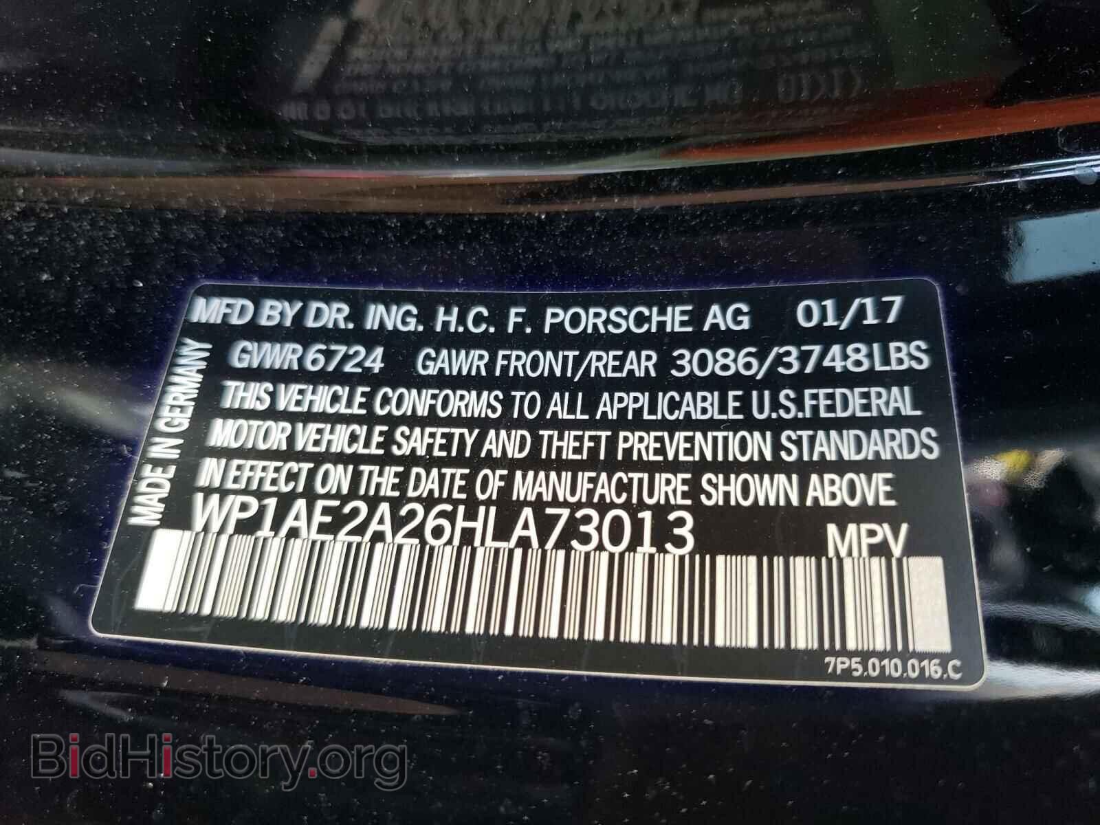 2017 PORSCHE CAYENNE - VIN: WP1AE2A26HLA73013 - Фото 10