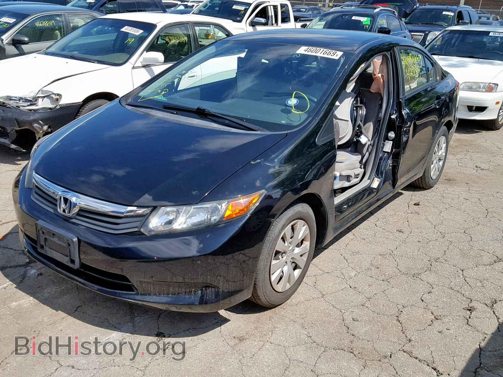 2012 HONDA CIVIC LX - VIN: 2HGFB2F50CH323260 - Фото 2