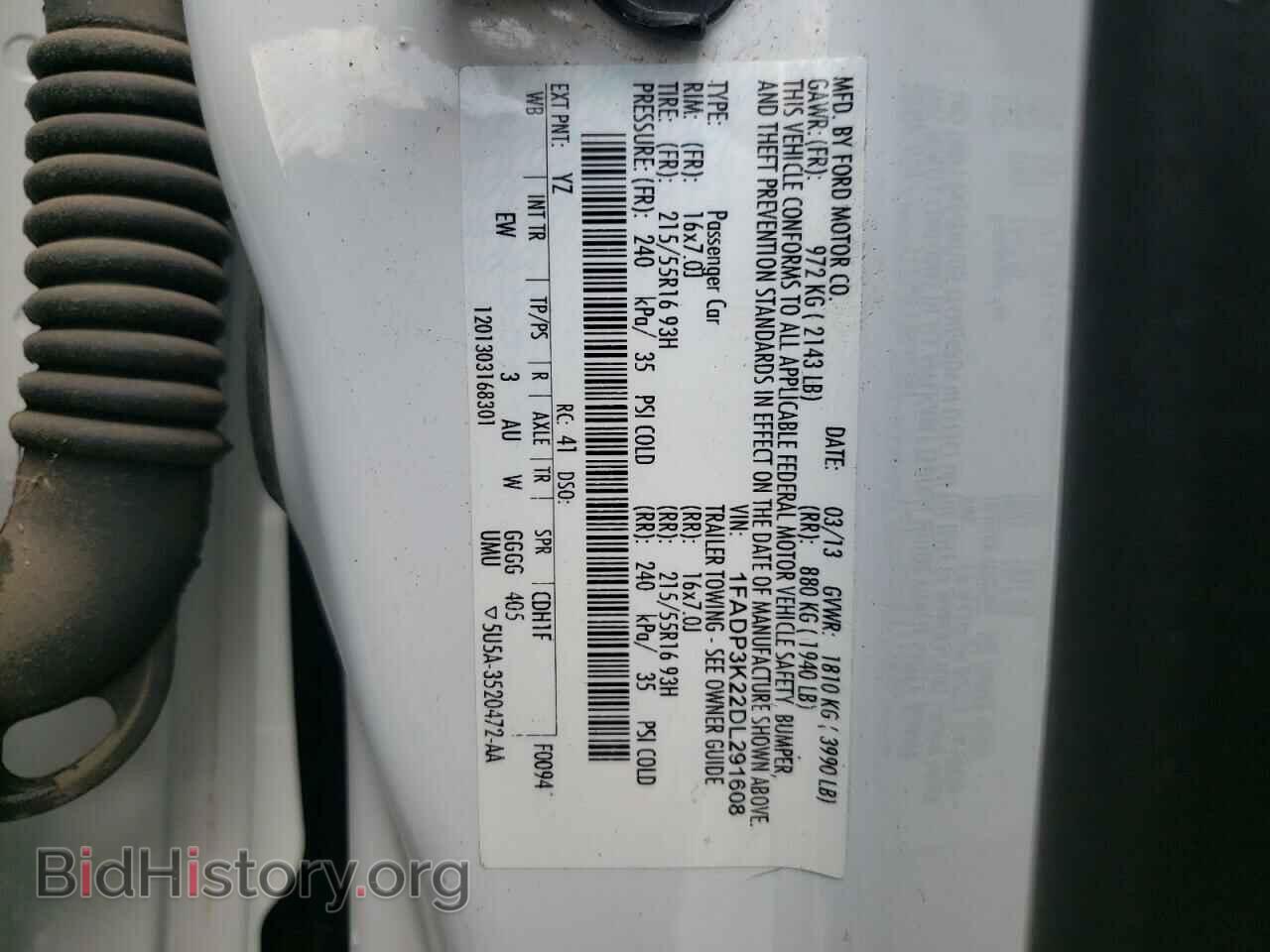 2013 FORD FOCUS - VIN: 1FADP3K22DL291608 - Photo 10