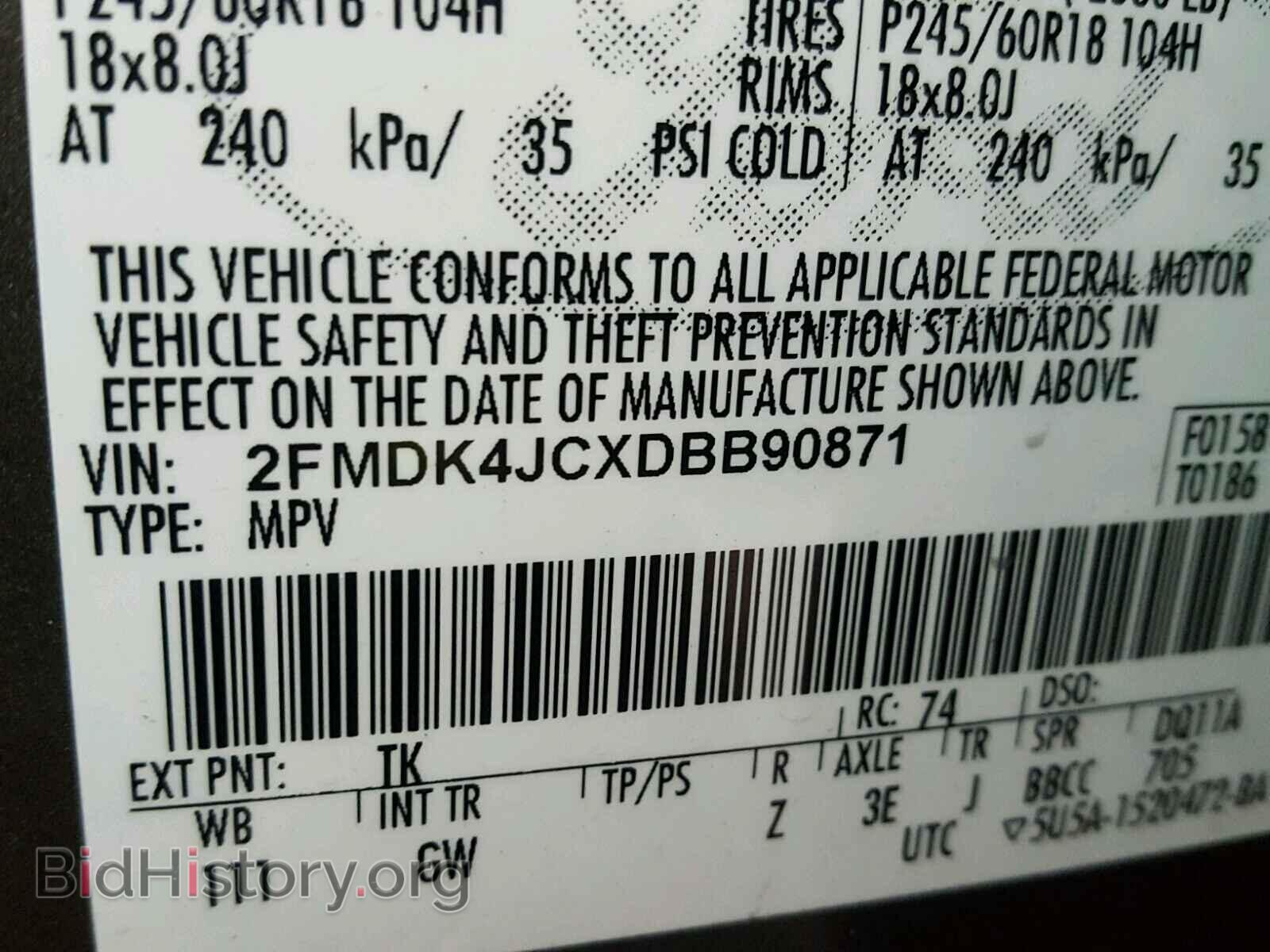 2013 FORD EDGE - VIN: 2FMDK4JCXDBB90871 - Photo 10