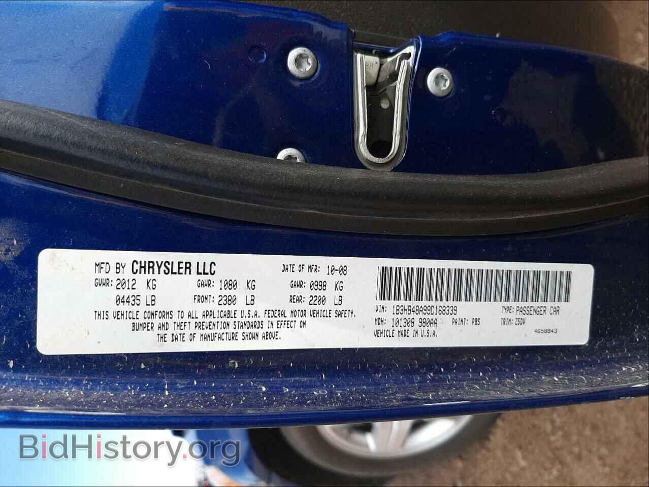 2009 DODGE CALIBER - VIN: 1B3HB48A99D168339 - Фото 10