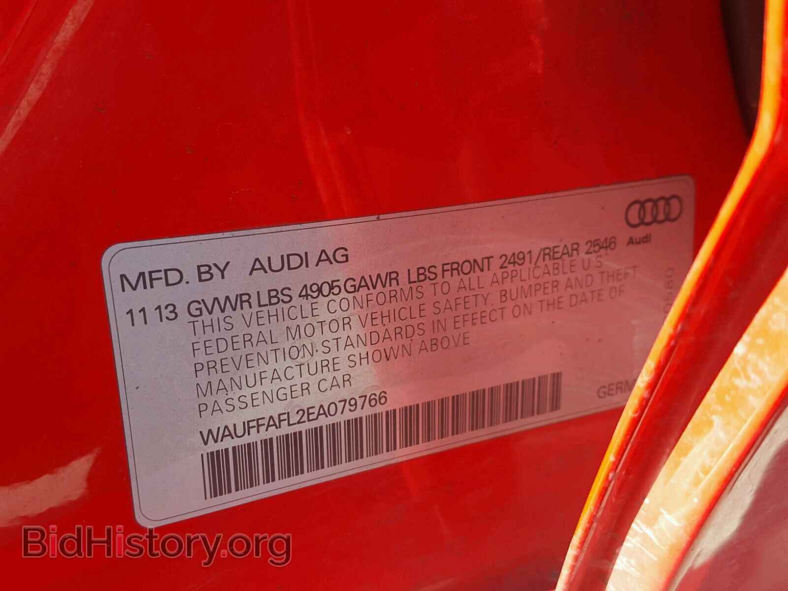 2014 AUDI A4 - VIN: WAUFFAFL2EA079766 - Фото 10