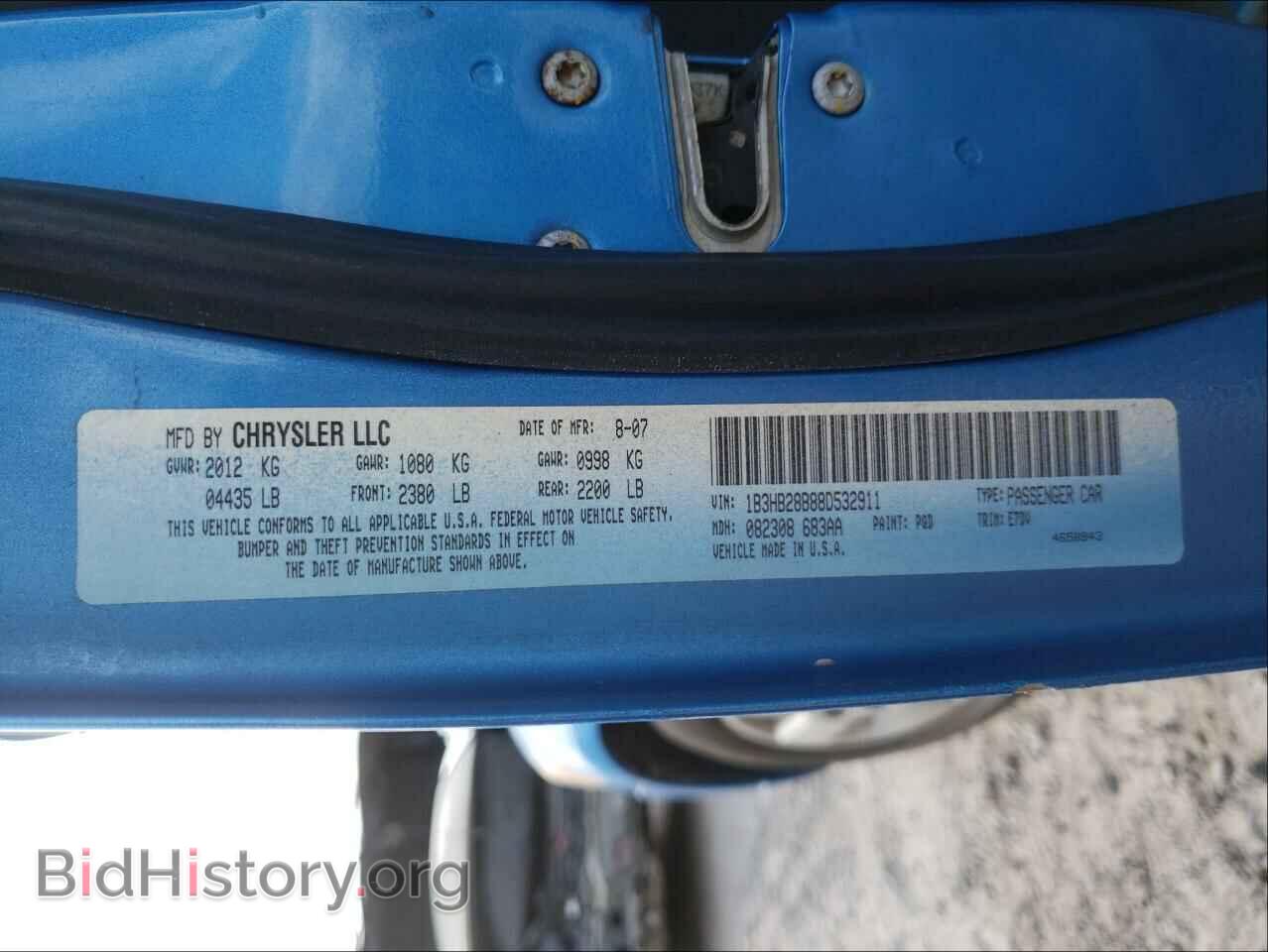 2008 DODGE CALIBER - VIN: 1B3HB28B88D532911 - Фото 10