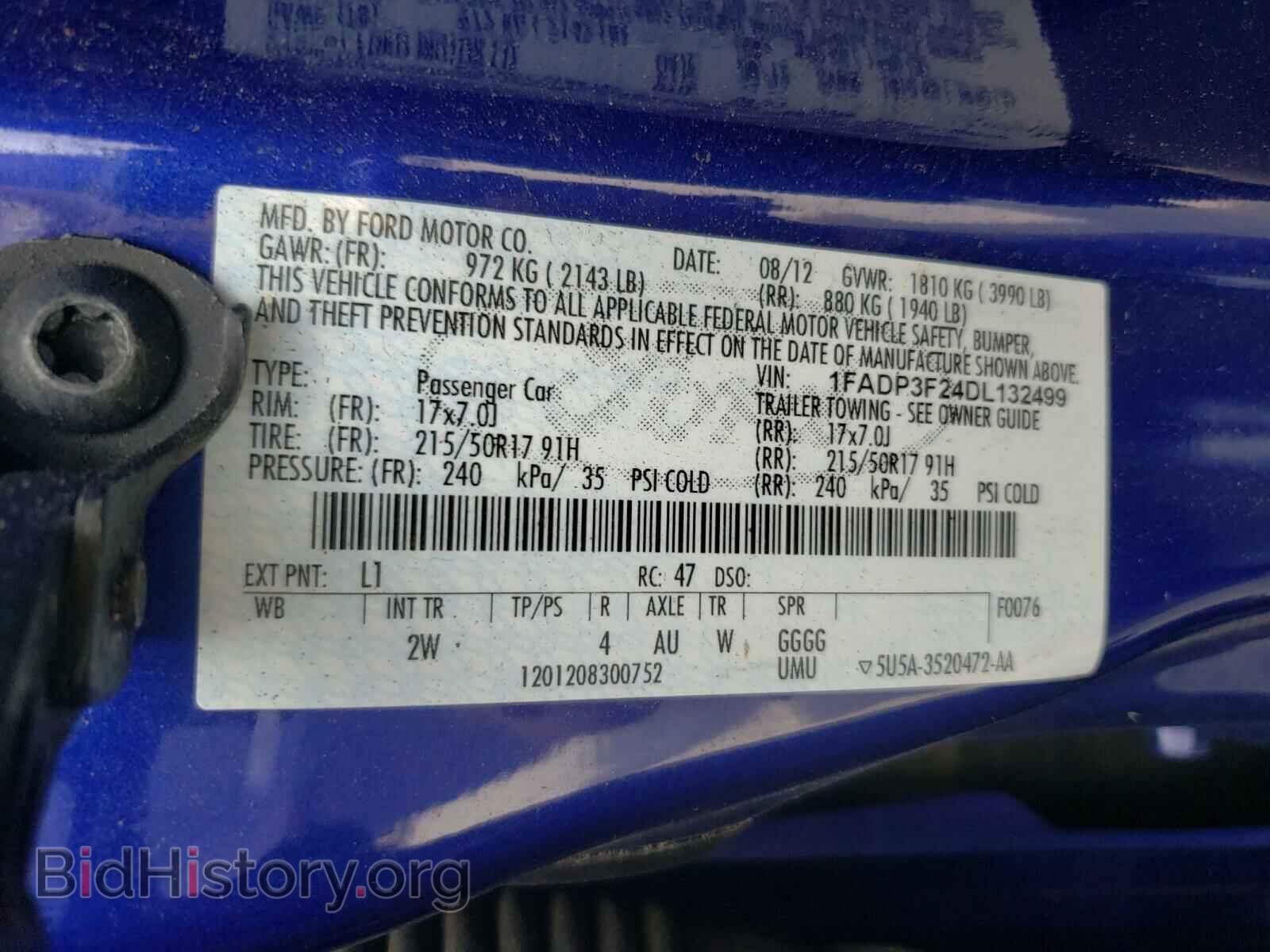 2013 FORD FOCUS - VIN: 1FADP3F24DL132499 - Фото 10