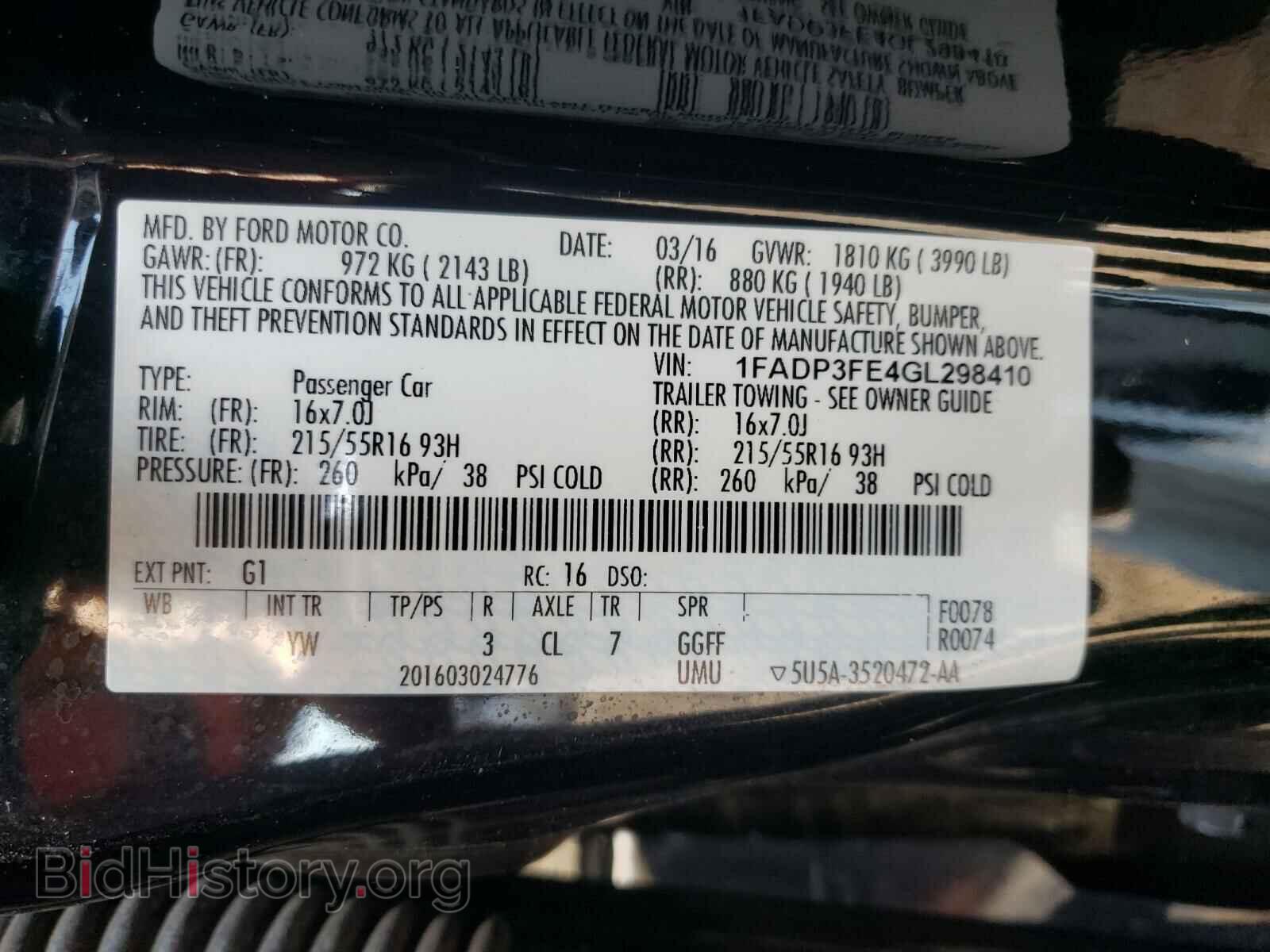 2016 FORD FOCUS - VIN: 1FADP3FE4GL298410 - Photo 10