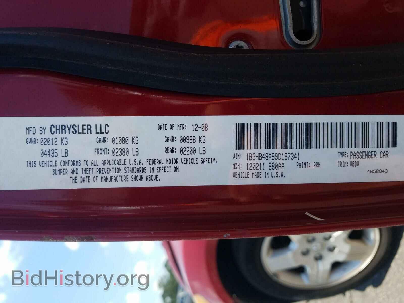 2009 DODGE CALIBER - VIN: 1B3HB48A99D197341 - Photo 10