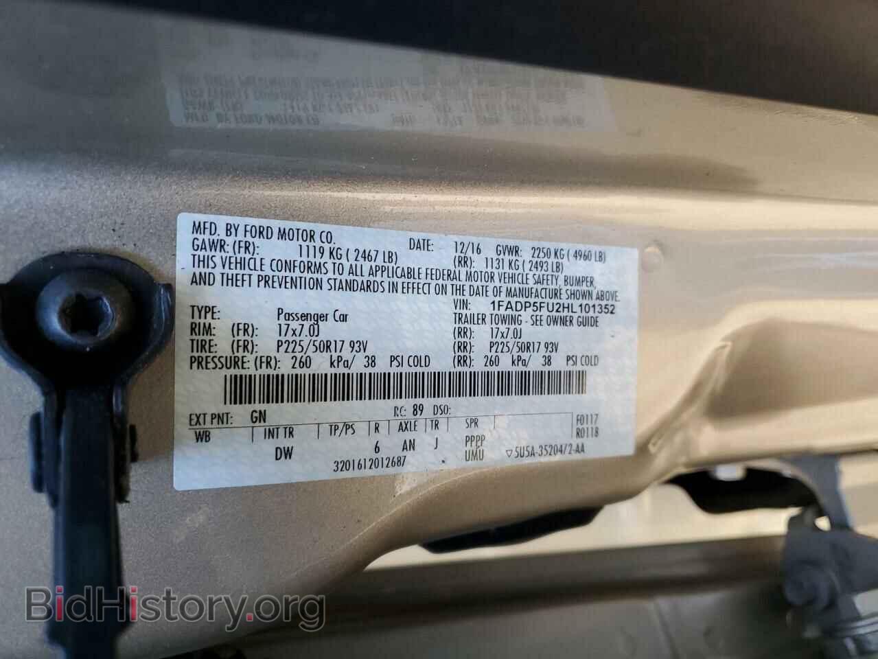 2017 FORD CMAX - VIN: 1FADP5FU2HL101352 - Фото 12