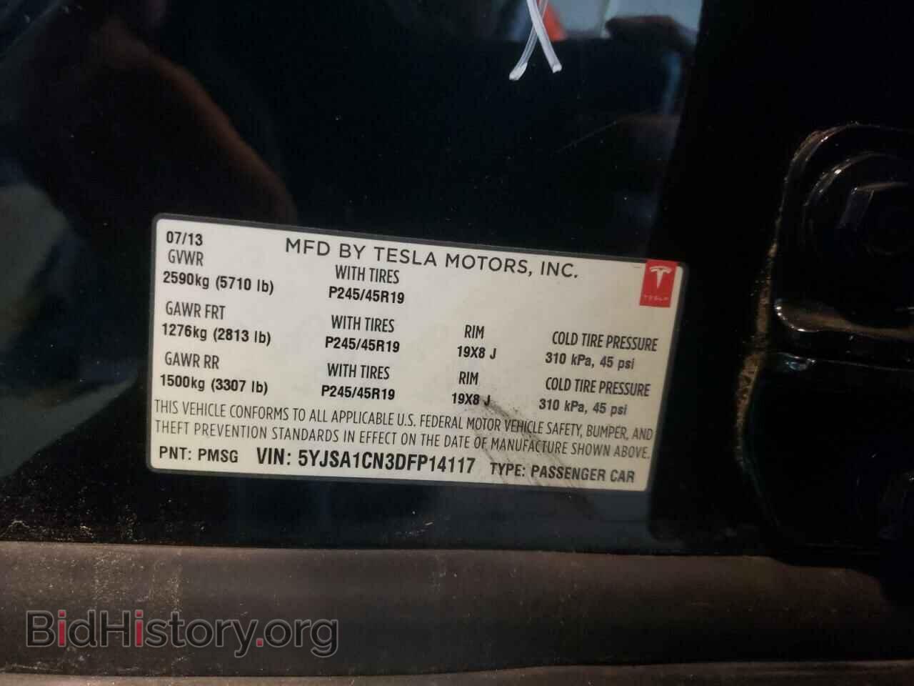 2013 TESLA MODEL S - VIN: 5YJSA1CN3DFP14117 - Photo 10