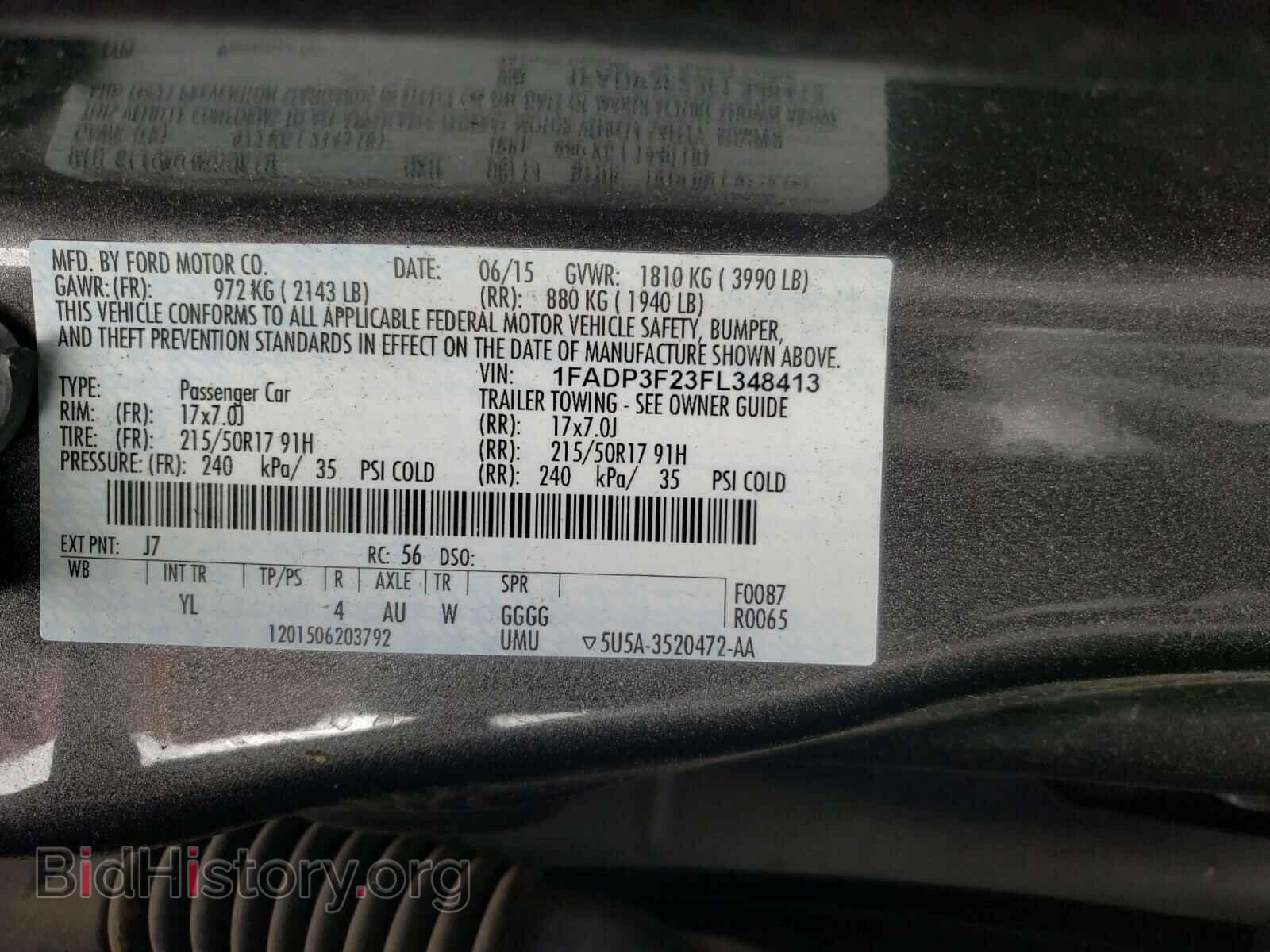 2015 FORD FOCUS - VIN: 1FADP3F23FL348413 - Photo 10