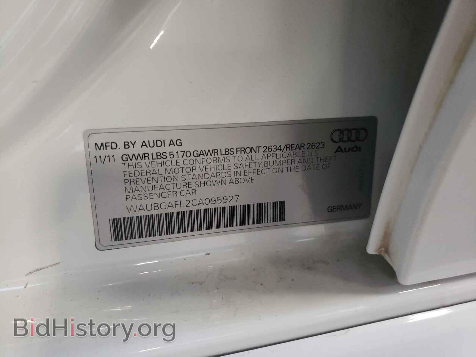 2012 AUDI S4/RS4 - VIN: WAUBGAFL2CA095927 - Фото 10