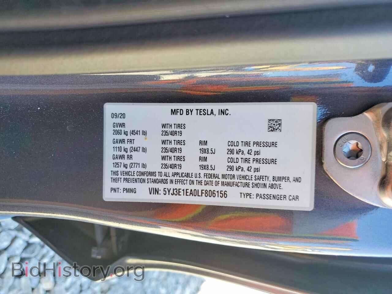 2020 TESLA MODEL 3 - VIN: 5YJ3E1EA0LF806156 - Photo 13