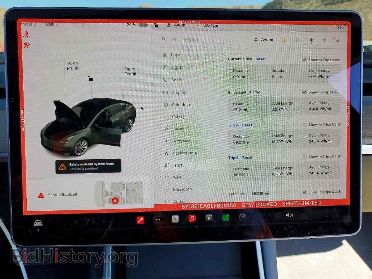 2020 TESLA MODEL 3 - VIN: 5YJ3E1EA0LF806156 - Photo 9