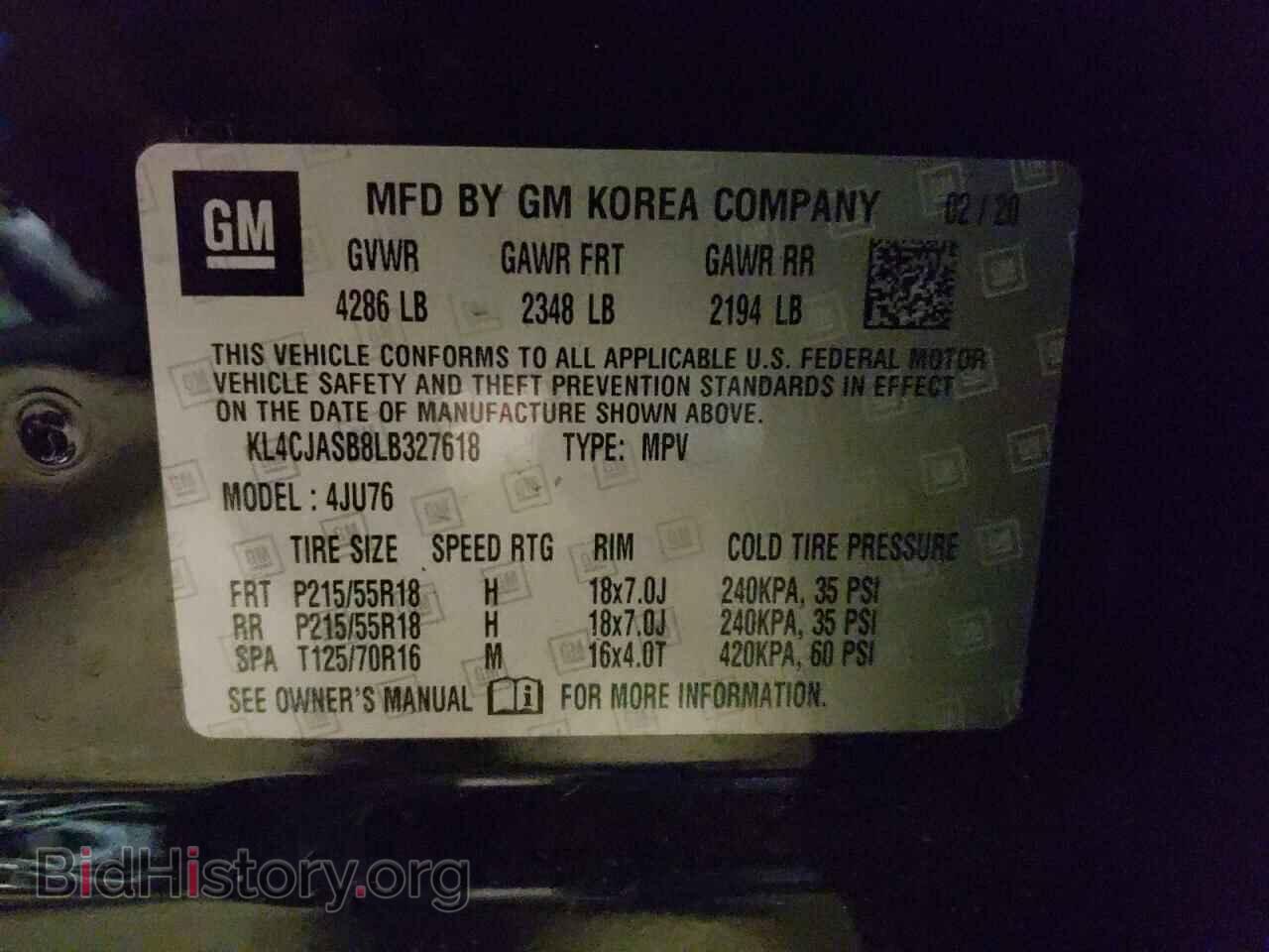 2020 BUICK ENCORE - VIN: KL4CJASB8LB327618 - Photo 10