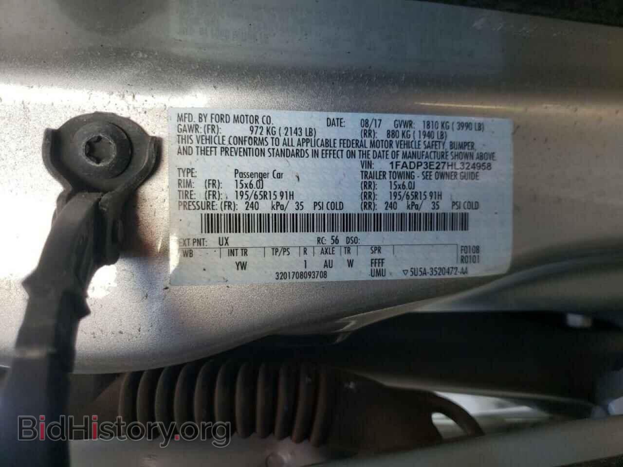 2017 FORD FOCUS - VIN: 1FADP3E27HL324958 - Фото 10