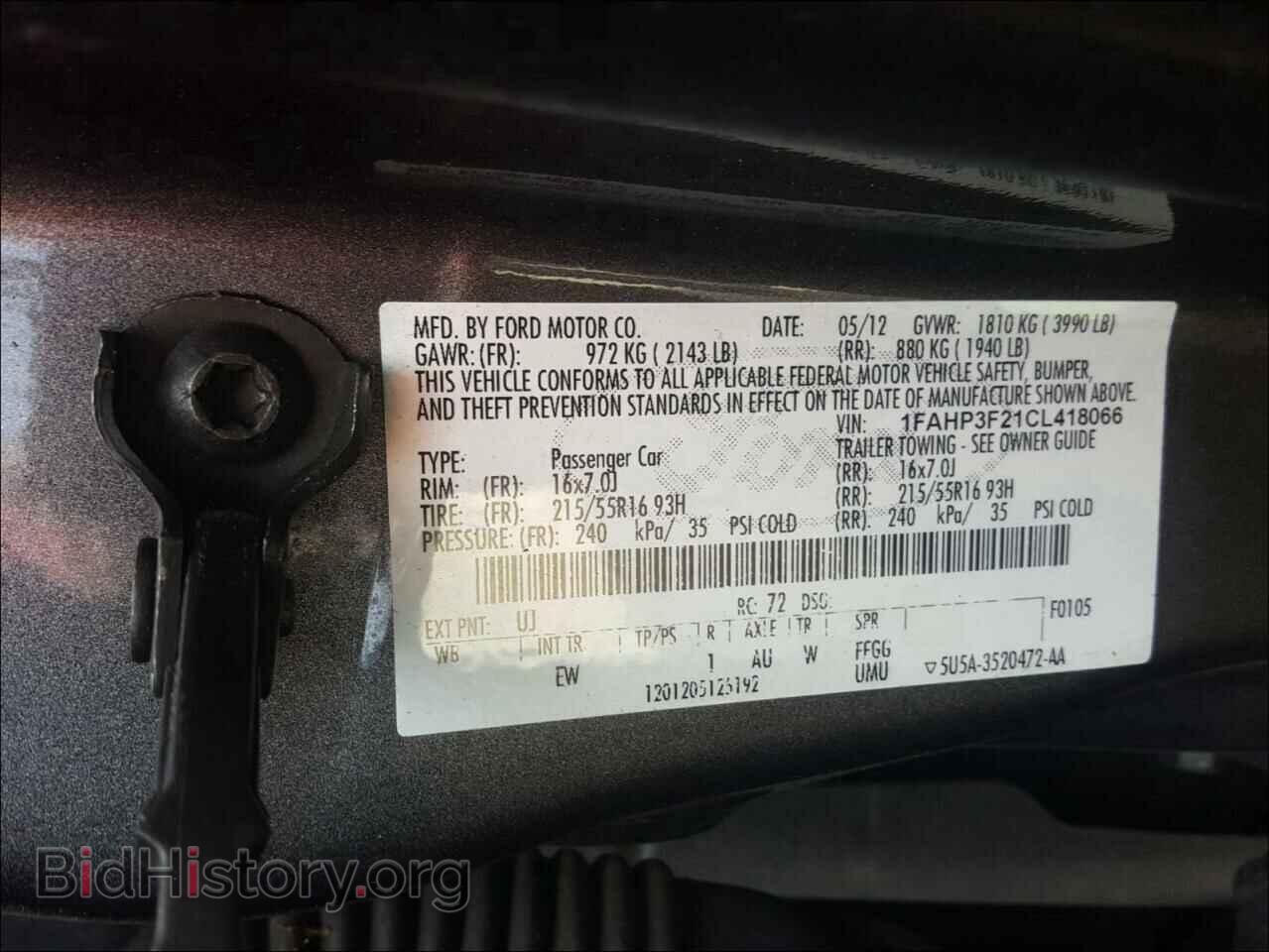 2012 FORD FOCUS - VIN: 1FAHP3F21CL418066 - Photo 10