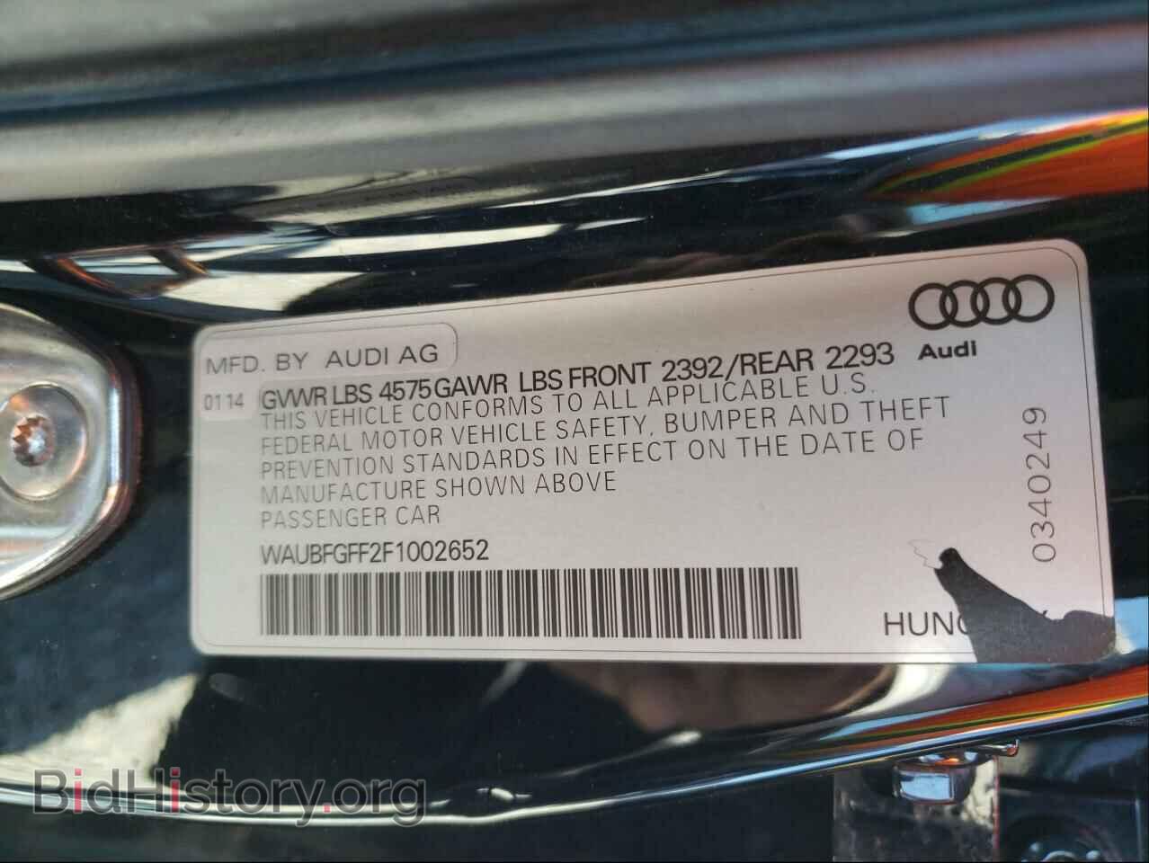 2015 AUDI A3 - VIN: WAUBFGFF2F1002652 - Фото 10