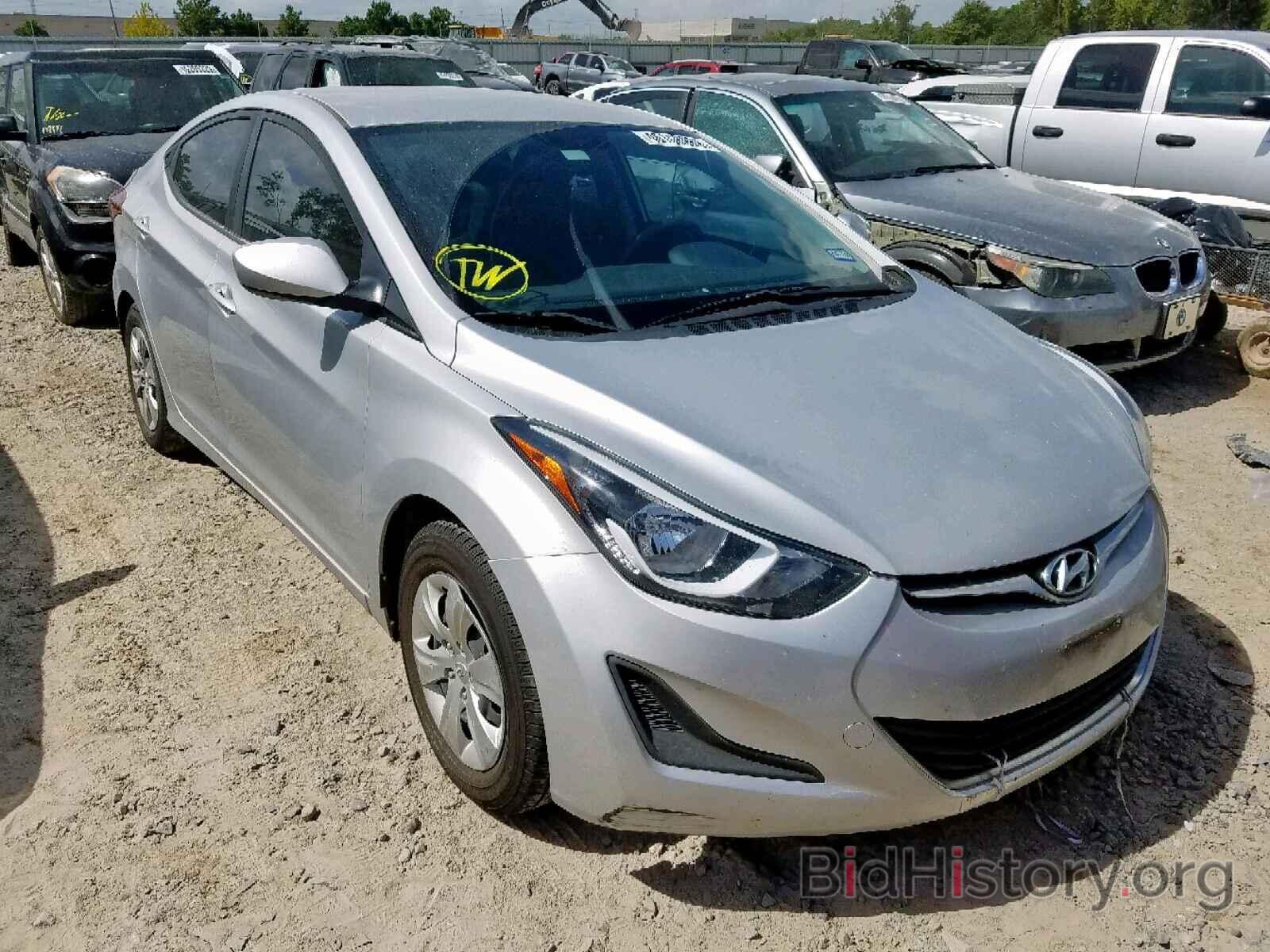 Photo KMHDH4AE2GU483758 - HYUNDAI ELANTRA 2016