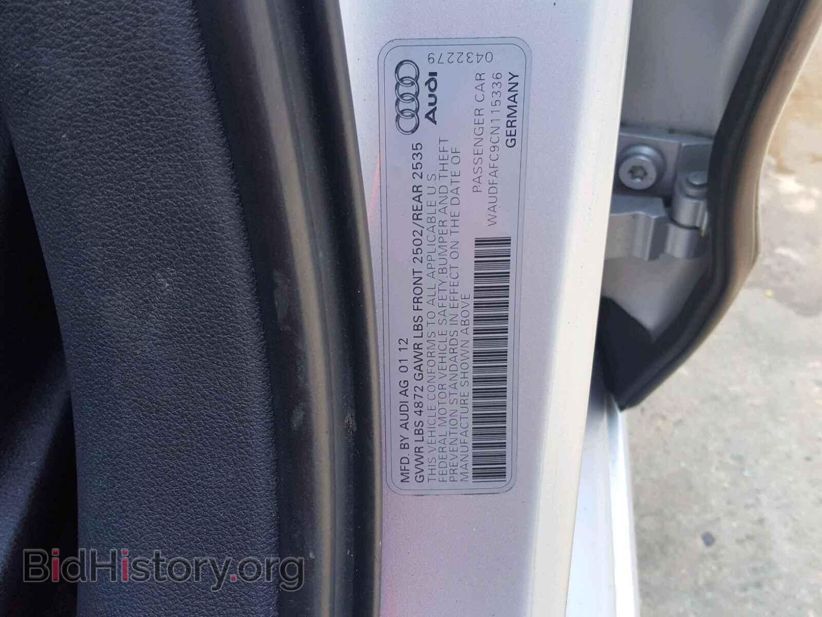 2012 AUDI A6 - VIN: WAUDFAFC9CN115336 - Фото 10