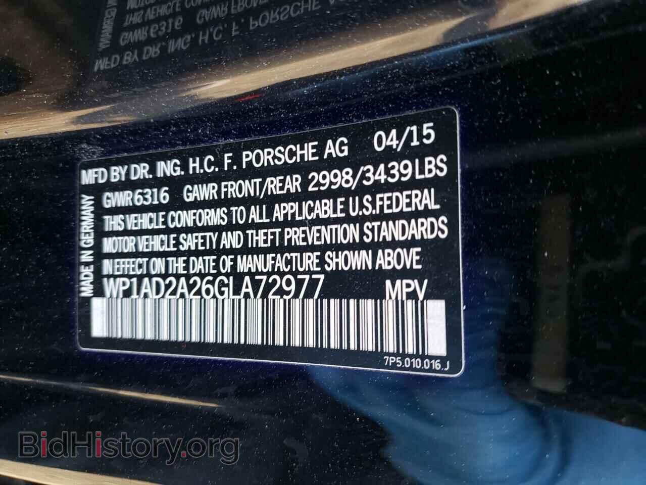 2016 PORSCHE CAYENNE - VIN: WP1AD2A26GLA72977 - Photo 12