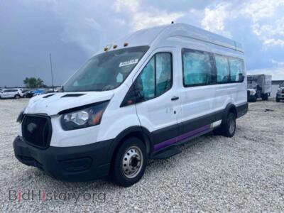 2021 Ford TRANSIT T-350 HD, white — VIN 1FBVU4X80MKA83473, Copart