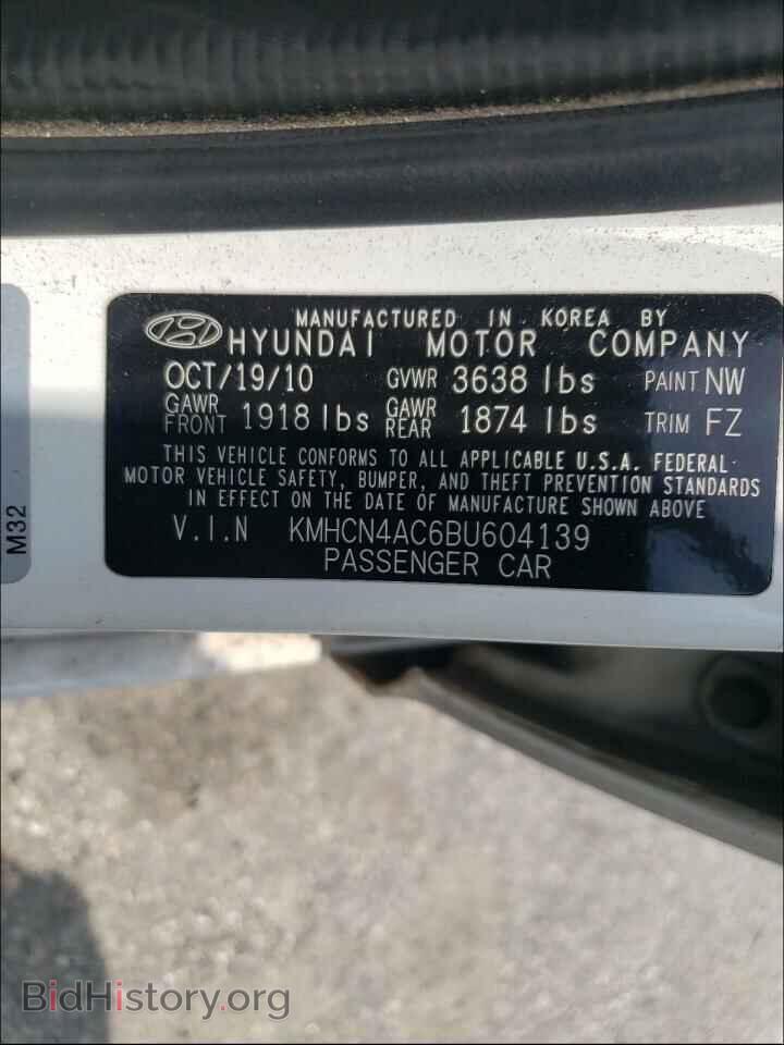 2011 HYUNDAI ACCENT - VIN: KMHCN4AC6BU604139 - Фото 10