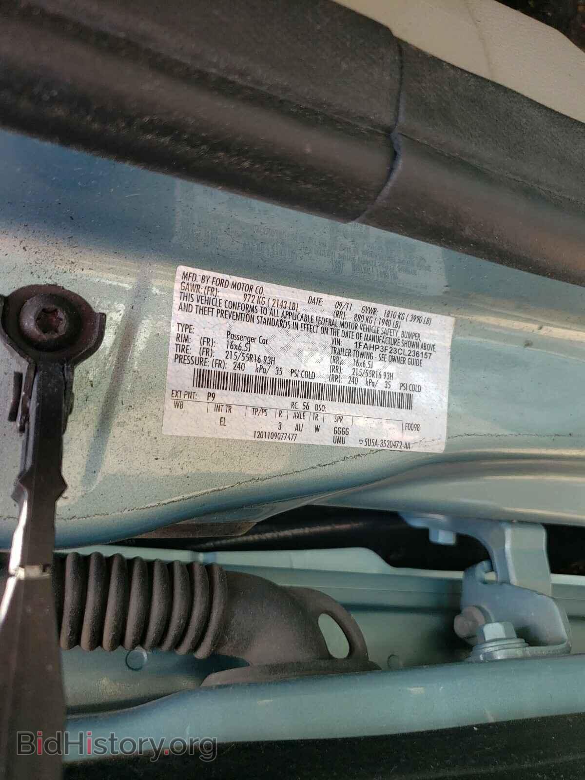 2012 FORD FOCUS - VIN: 1FAHP3F23CL236157 - Фото 10