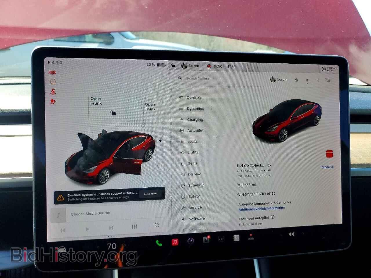2018 TESLA MODEL 3 - VIN: 5YJ3E1EB7JF146185 - Фото 9