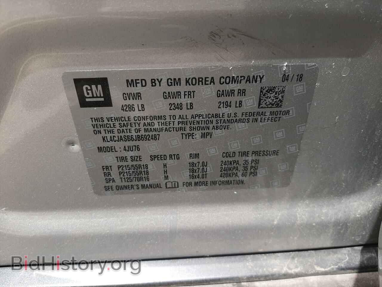 2018 BUICK ENCORE - VIN: KL4CJASB6JB692487 - Photo 10