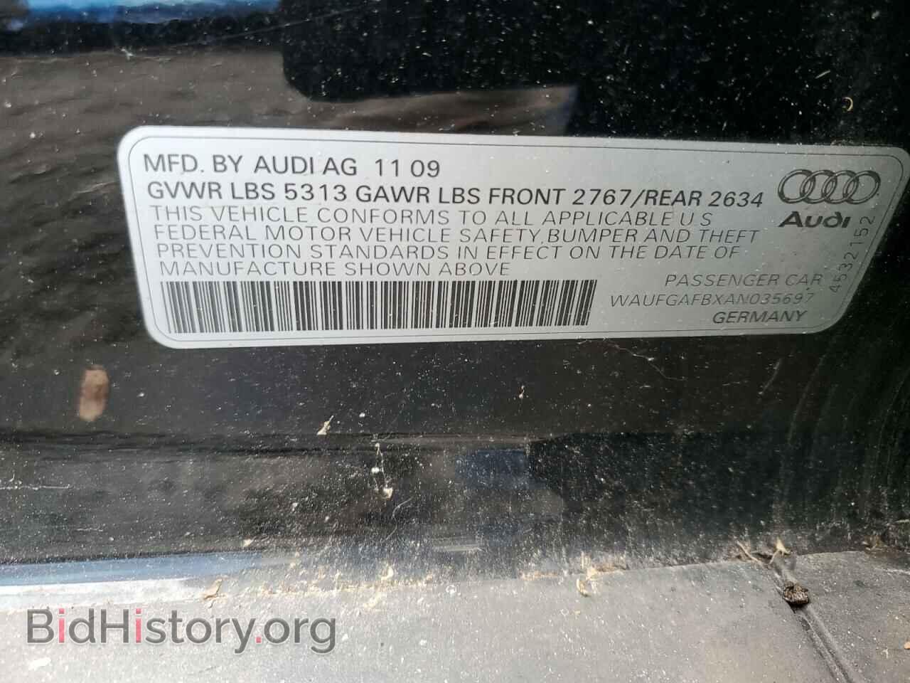 2010 AUDI A6 - VIN: WAUFGAFBXAN035697 - Фото 12